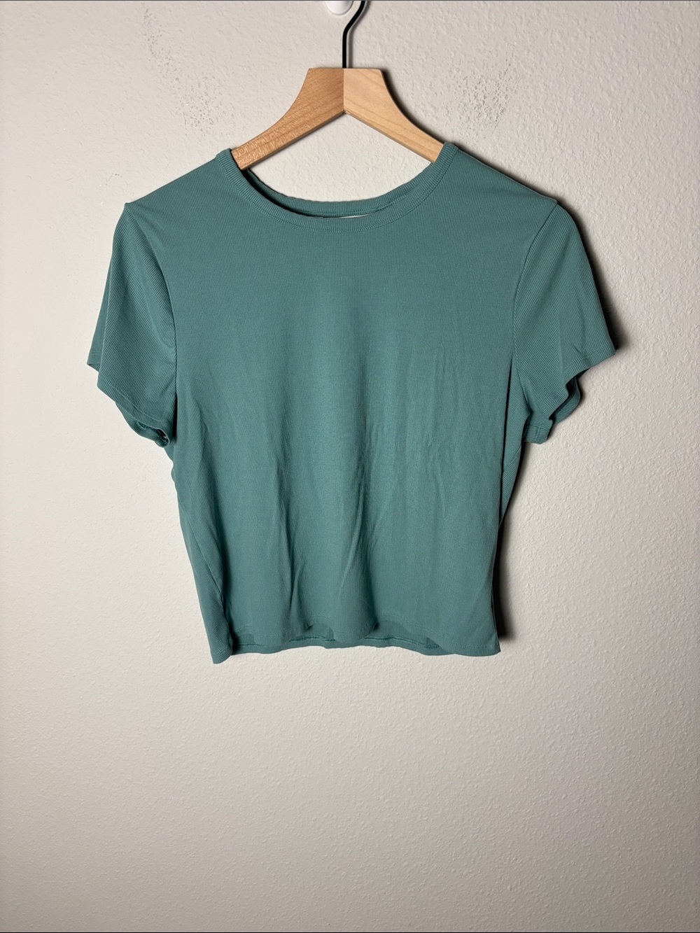 Athleta Signature Rib Short Sleeve Tee Seafoam Green415630